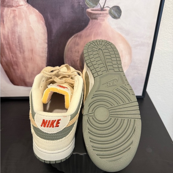 Nike Dunk Cream and Olive Low-Top Sneakers - Picture 3 of 5